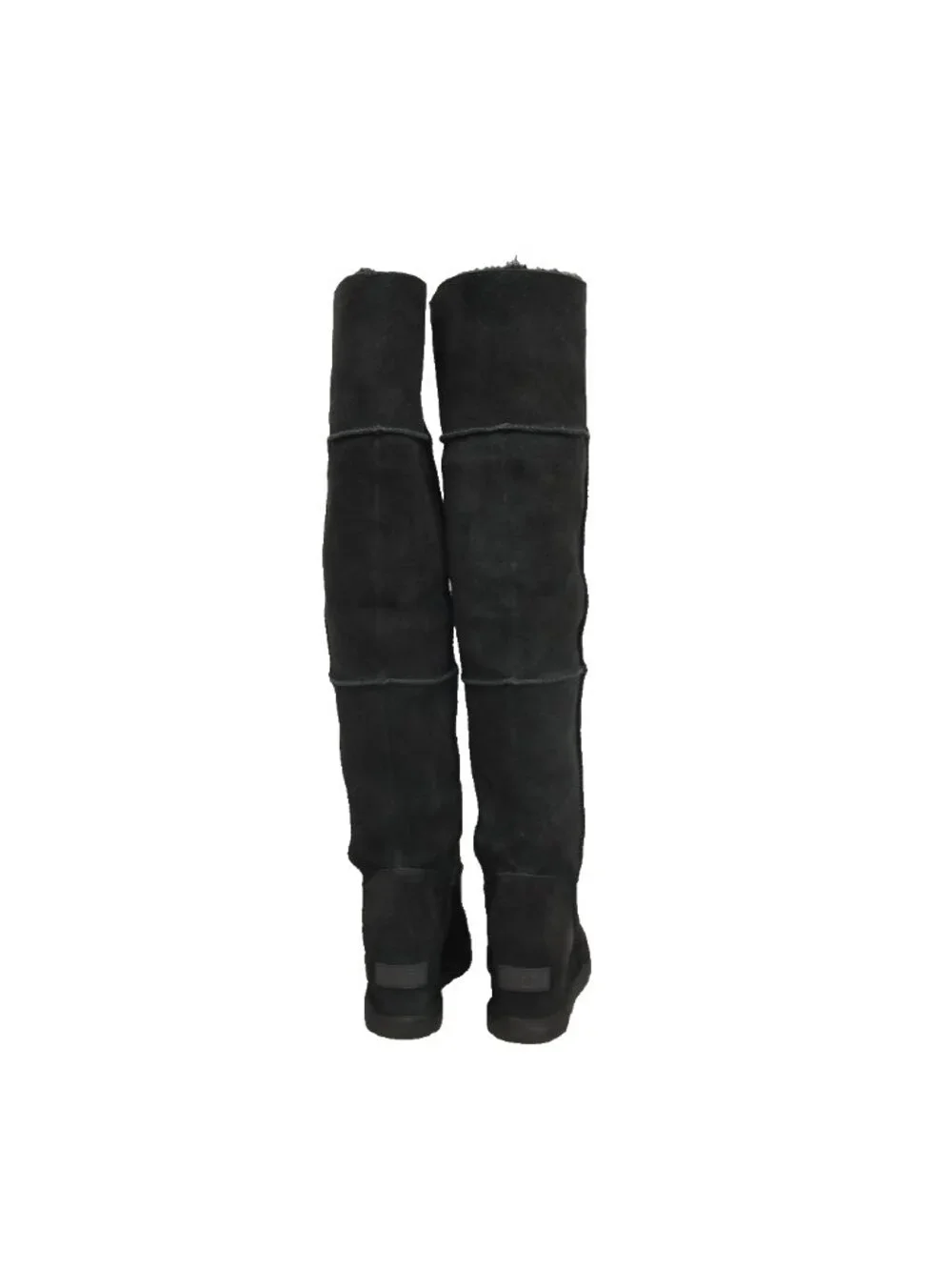 $380 UGG Classic Femme OVER THE KNEE BOOT SUEDE SHEARLING BLACK 7 (TF23)